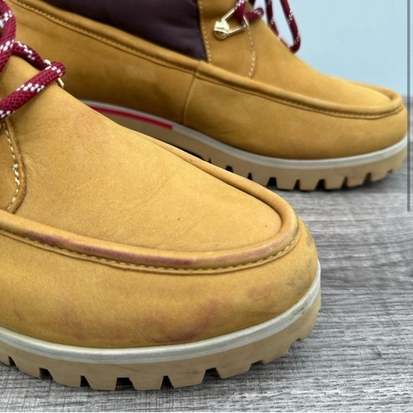 ANTHROPOLOGY CECILIA NY TILDEN woman tan luxury work boot with colorful top 9M - Picture 3 of 13